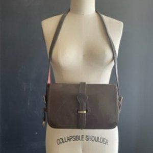 Vintage Dooney and Bourke Saddle Bag - Circa 1980's Olive Green